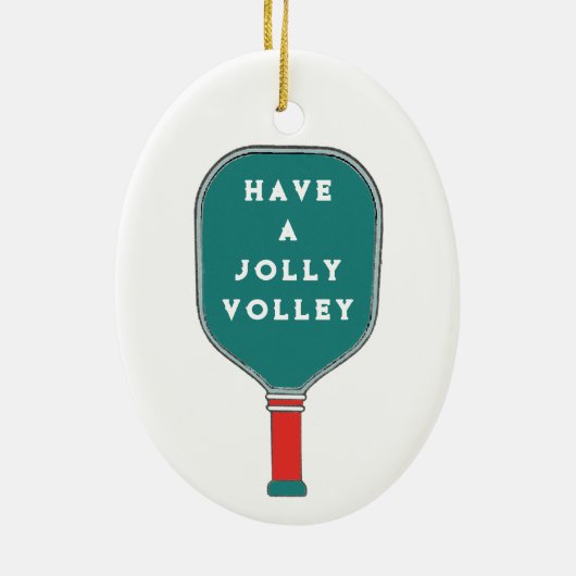 Speciaal Pickleball Keepomwille Keramisch Ornament (Achterkant)