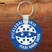 Speciaal Pickleball Ninja 2 blauw Sleutelhanger (Voorkant)