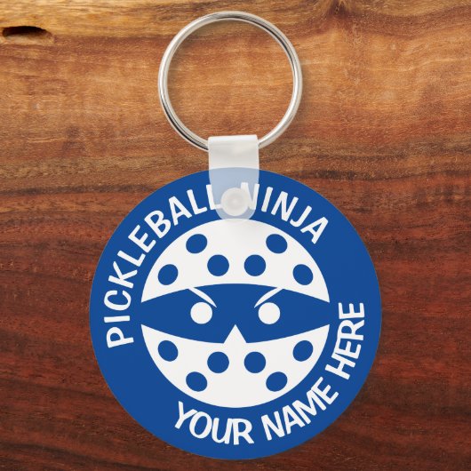 Speciaal Pickleball Ninja 2 blauw Sleutelhanger (Voorkant)