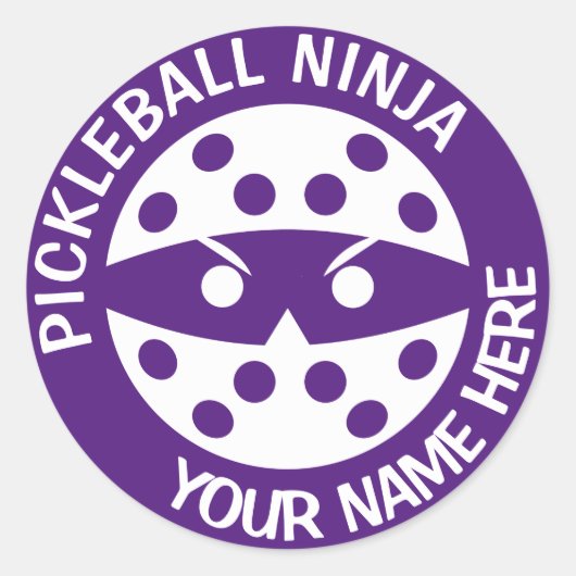 Speciaal Pickleball ninja red Ronde Sticker (Voorkant)