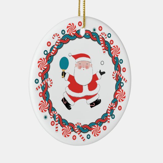 Speciaal pingpong-feestdag keramisch ornament (Rechts)