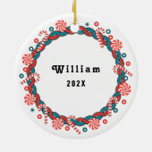 Speciaal pingpong-feestdag keramisch ornament (Achterkant)