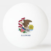 Speciaal pingpongbal met vlag van de staat Illinoi (Voorkant)