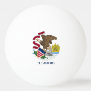 Speciaal pingpongbal met vlag van de staat Illinoi