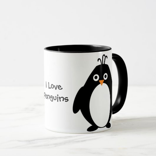 Speciaal pinguïn-ontwerp mok (Voorkant rechts)