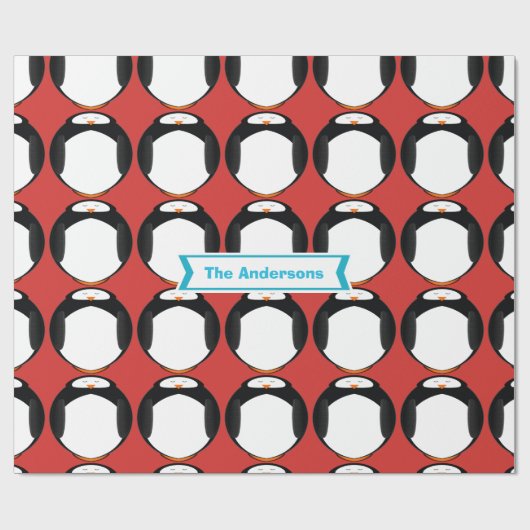 Speciaal pinguïn-verlooppapier cadeaupapier (Vlak)