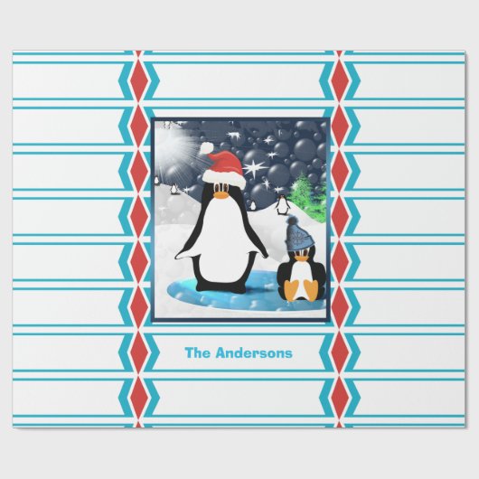 Speciaal pinguïn-verlooppapier cadeaupapier (Vlak)