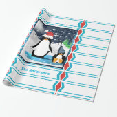 Speciaal pinguïn-verlooppapier cadeaupapier (Uitgerold)