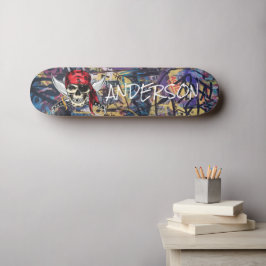 Speciaal piraat schedel persoonlijk skateboard