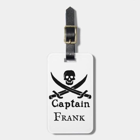 Speciaal piraatkapitein bagagelabel (Voorkant verticaal)