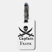 Speciaal piraatkapitein bagagelabel (Achterkant verticaal)