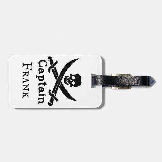 Speciaal piraatkapitein bagagelabel (Achterkant horizontaal)