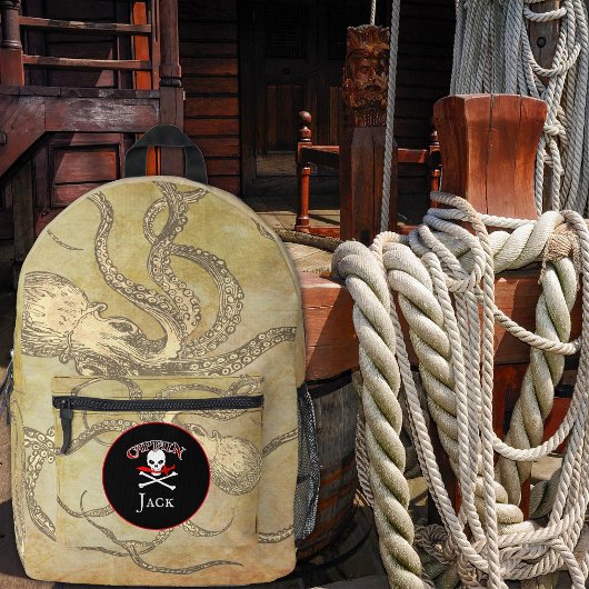 Speciaal piraatkapitein bedrukte rugzak
