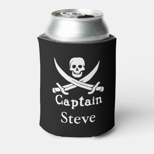 Speciaal piraatkapitein blikjeskoeler (Blikje Achterkant)