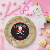 Speciaal piraatkapitein papieren bordje (Feest)