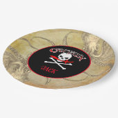 Speciaal piraatkapitein papieren bordje (Gekanteld)