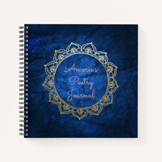 Speciaal poëzie Journal Gold Mandala Notitieboek (Voorkant)