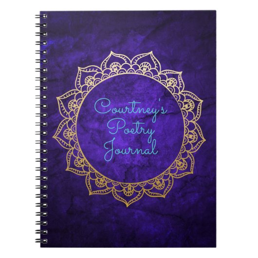 Speciaal poëzie Journal met Gold Mandala Notitieboek (Voorkant)