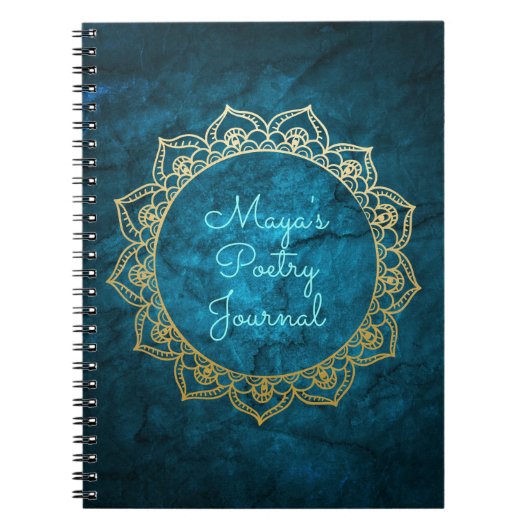 Speciaal poëzie Journal met Gold Mandala Notitieboek (Voorkant)