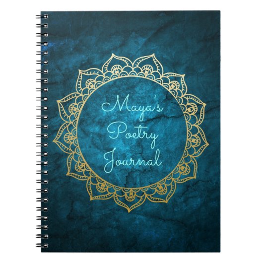 Speciaal poëzie Journal met Gold Mandala Notitieboek (Voorkant)