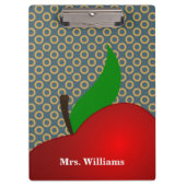 Speciaal poka Dot Red Apple leraar klembord (Voorkant)