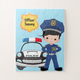 Speciaal politieagent en patrouillewagen Kinder Ji Legpuzzel