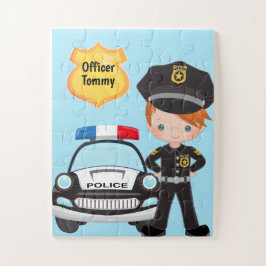 Speciaal politieagent en patrouillewagen Kinder Ji Legpuzzel