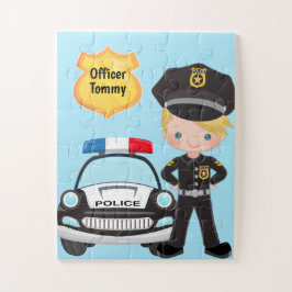 Speciaal politieagent en patrouillewagen Kinder Ji Legpuzzel