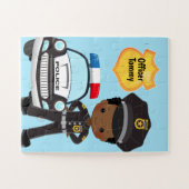 Speciaal politieagent en patrouillewagen Kinder Ji Legpuzzel (Horizontaal)