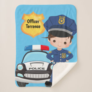 Speciaal politieagent voor jongens Sherpa Blanket Deken