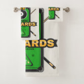 Speciaal Pool Hall NAME 8 Ball Crown Billiards Bad Handdoek (Insitu)