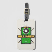 Speciaal Pool Hall NAME 8 Ball Crown Billiards Bagagelabel (Voorkant (verticaal))