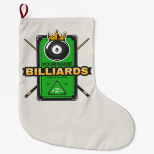 Speciaal Pool Hall NAME 8 Ball Crown Billiards Grote Kerstsok