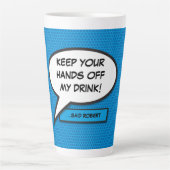 Speciaal Pop Kunstkomisch Boek Speech Bubble Latte Mok (Voorkant)