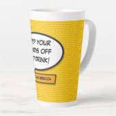 Speciaal Pop Kunstkomisch Boek Speech Bubble Latte Mok (Rechterhoek)