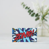 Speciaal Pop Kunstkomisch boek ZOMG! Visitekaartje (Staand voorkant)