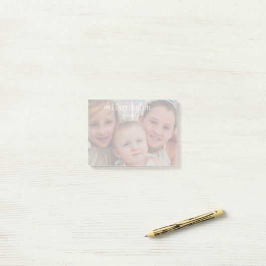 Speciaal Post-it® notes 4x3 Familienaam Foto (Op bureau)