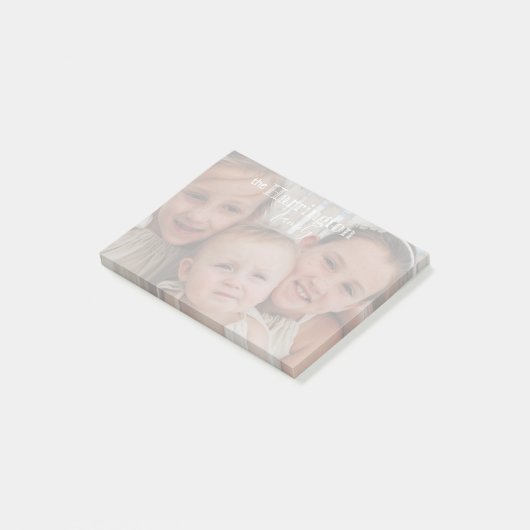 Speciaal Post-it® notes 4x3 Familienaam Foto (Schuin)