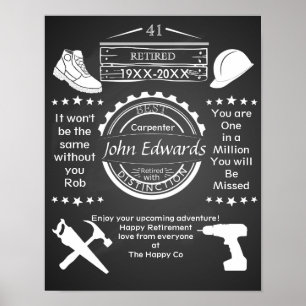 Speciaal Poster man bouwster voor ouderdomspensioe