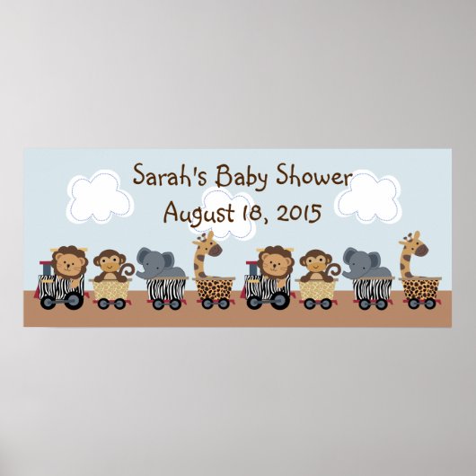 Speciaal Poster van de Safari Animals Train/Banner (Voorkant)
