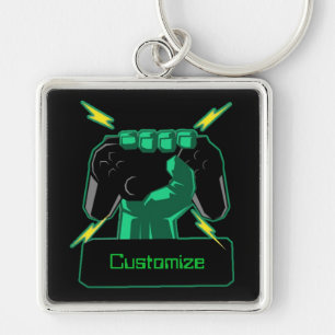 Speciaal Power Gamer Square-Sleutelhanger Sleutelhanger