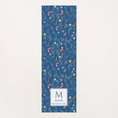 Speciaal PRECIUS2GOD Blue Floral Monogram Yogamat (Voorkant)