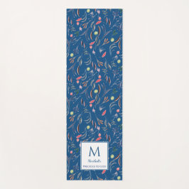 Speciaal PRECIUS2GOD Blue Floral Monogram Yogamat