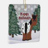 Speciaal Prettige feestdagen Appaloosa Horse Keramisch Ornament (Rechts)