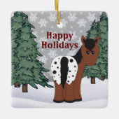 Speciaal Prettige feestdagen Appaloosa Horse Keramisch Ornament (Voorkant)