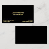 Speciaal professioneel elegant zwart Faux Gold Visitekaartje (Voorkant / Achterkant)