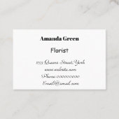 Speciaal professionele Florist-Visitekaartjes Visitekaartje (Achterkant)
