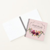 Speciaal pruimen Paars Blush roze Floral Recipe Notitieboek (Binnen)