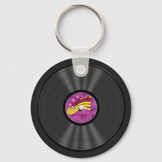 Speciaal Psychedelic Vinyl Record Sleutelhanger (Voorkant)