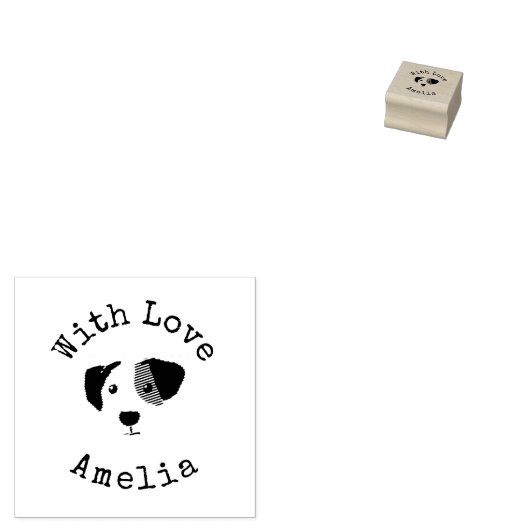 Speciaal puppy met liefdesrubberen stempel (Gestempeld)